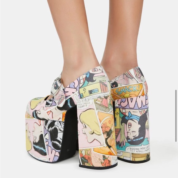 NWT DOLLS KILL X ARCHIE COMICS Platform Mary Jane’s Size 8 - Picture 3 of 17